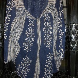 3 for 25 lucky brand boho floral blouse